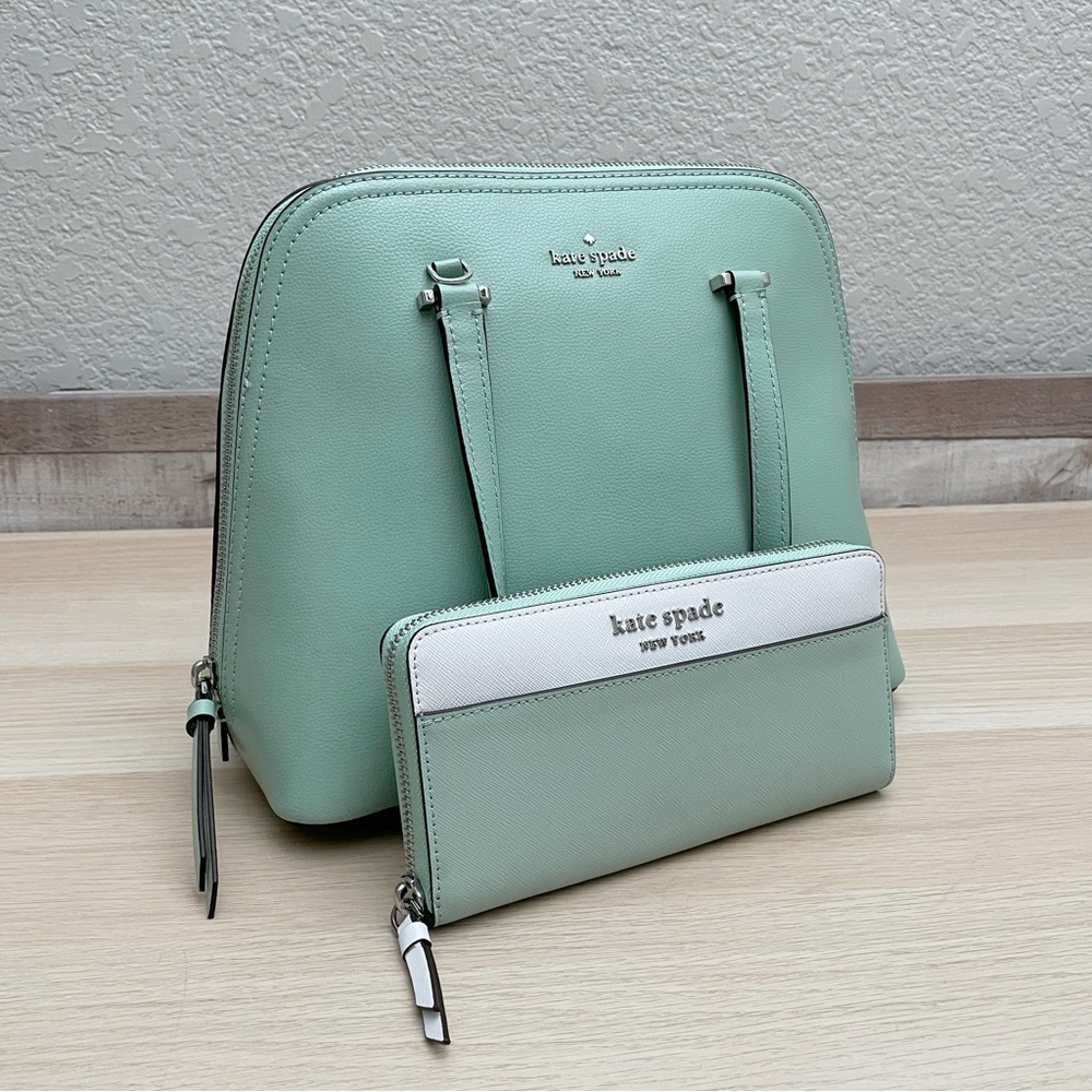 Kate Spade Patterson Drive Dome Satchel and Cameron Continental Wallet Mint Set
